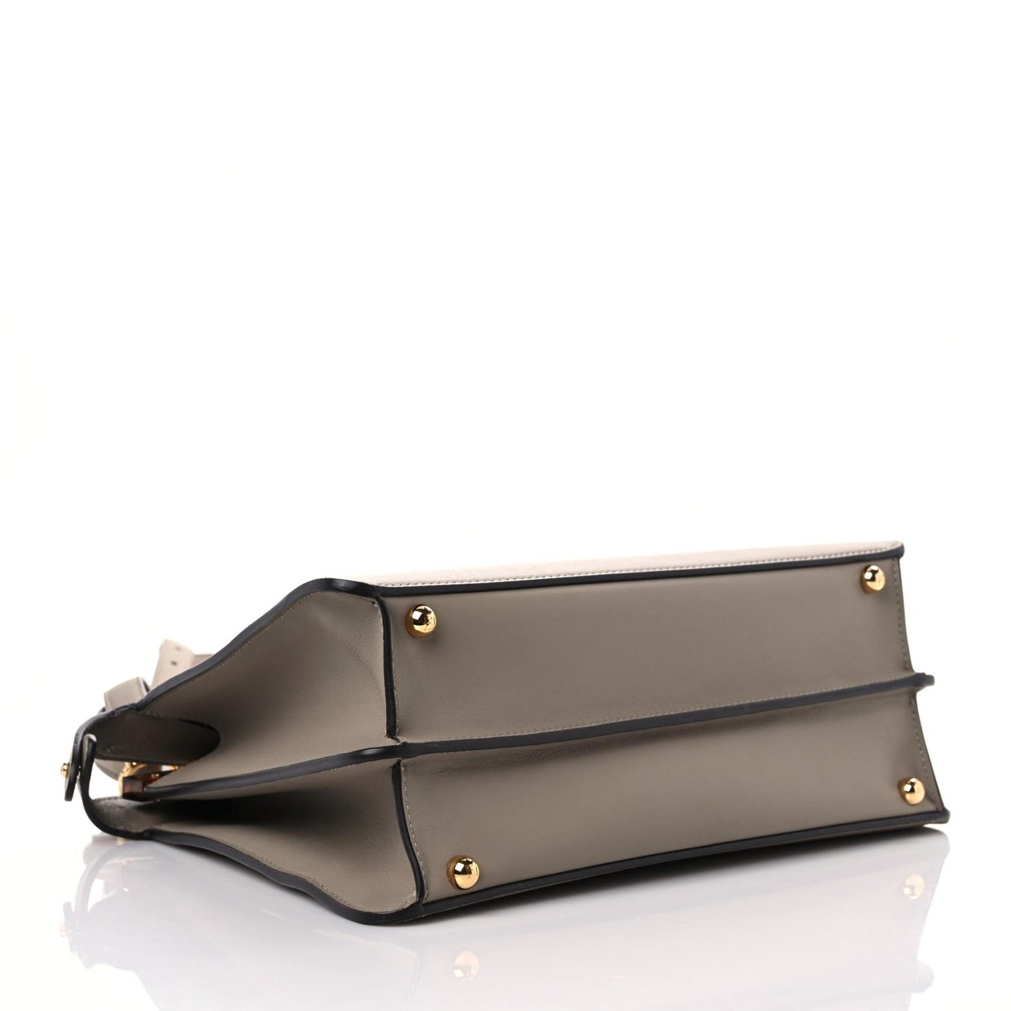 Vitello Seta Shiny Nappa Plexiglass Medium Peekaboo I SEE U Satchel Tortora