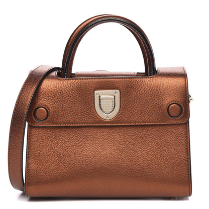 Christian Dior Metallic Grained Calfskin Mini Diorever Flap Orange 1 of 12