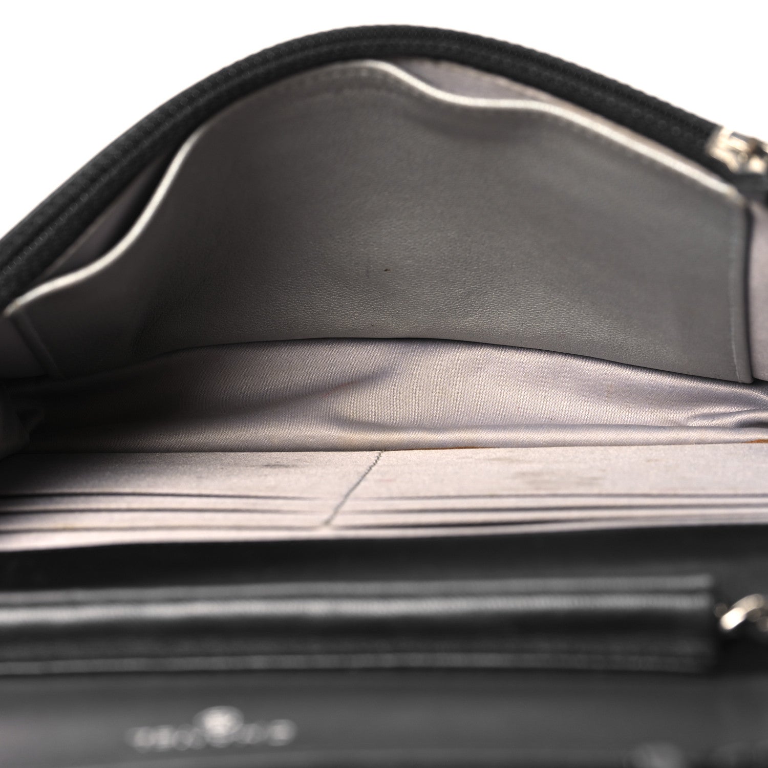 Chanel Lambskin Camellia Embossed Wallet On Chain WOC Black 5 of 13