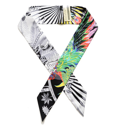 Hermes Silk Mythiques Phoenix Coloriages Twilly Blanc Noir Multicolor 1 of 6