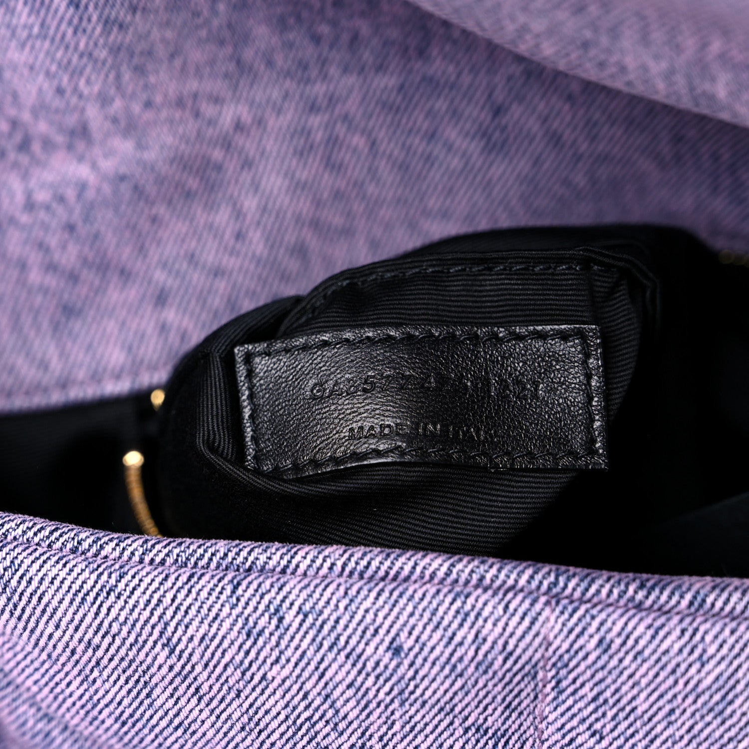 Saint Laurent Denim Quilted Medium Loulou Puffer Monogram Chain Satchel Bleached Lilac 7 of 9