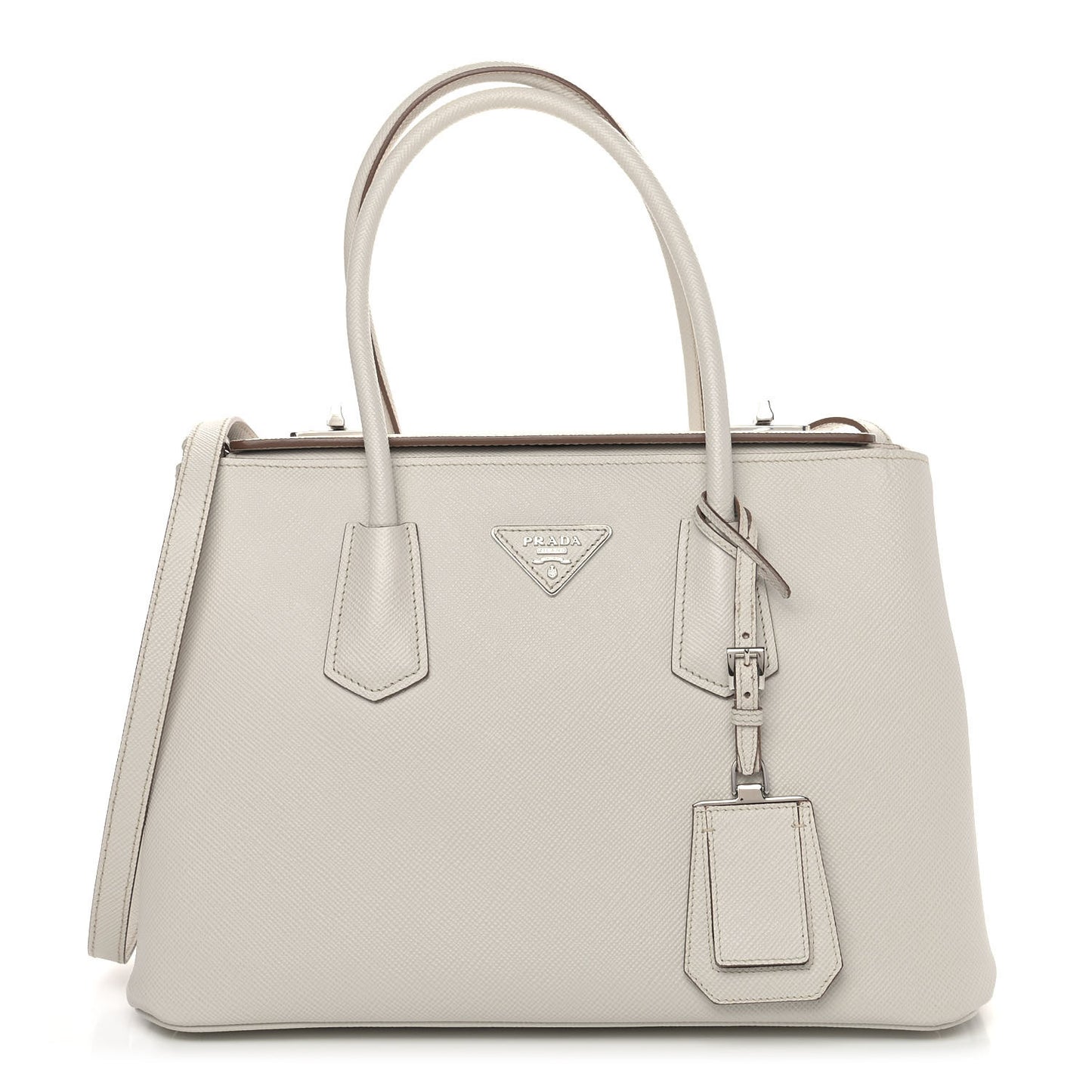 Saffiano Cuir Twin Tote Talco