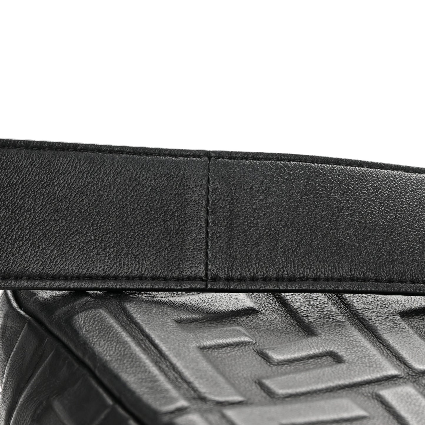 Nappa FF 1974 Embossed Baguette Black
