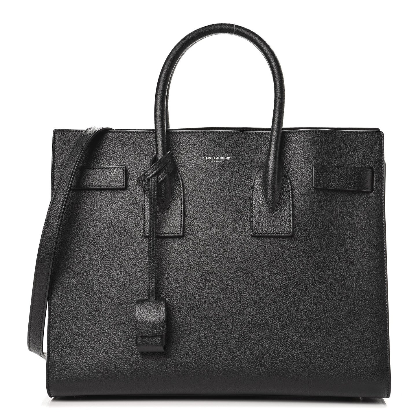Grained Calfskin Small Sac De Jour Black