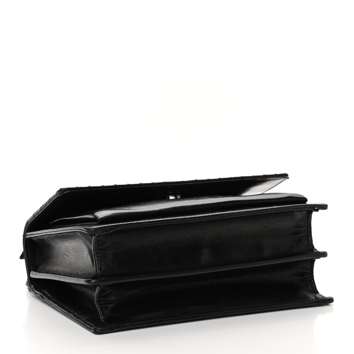 Saint Laurent Lambskin Mixed Quilted Medium Monogram Sunset Black 3 of 8