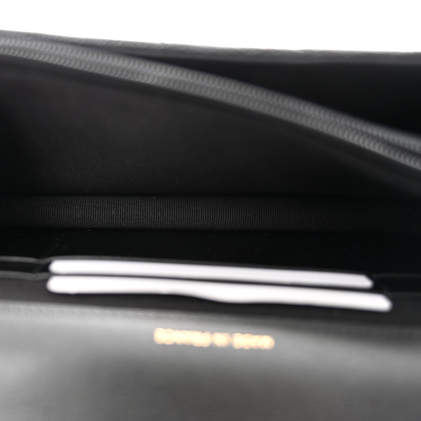 Shiny Caviar Quilted Flap Charm Wallet On Chain WOC Black