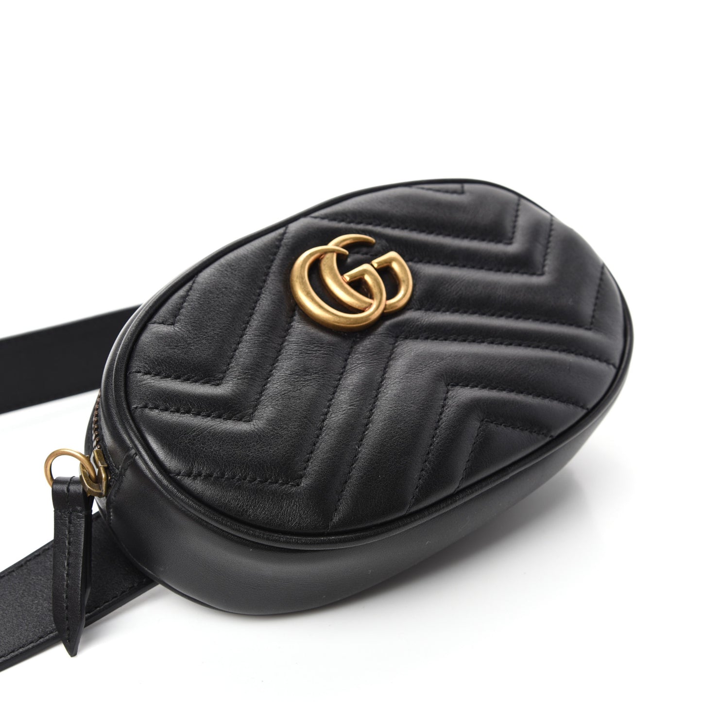 Calfskin Matelasse GG Marmont Belt Bag 95 38 Black