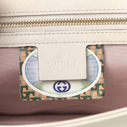 Gucci Vitello Palmellato Lux Crystal Medium Rajah Shoulder Bag Mystic White Multicolor 6 of 16