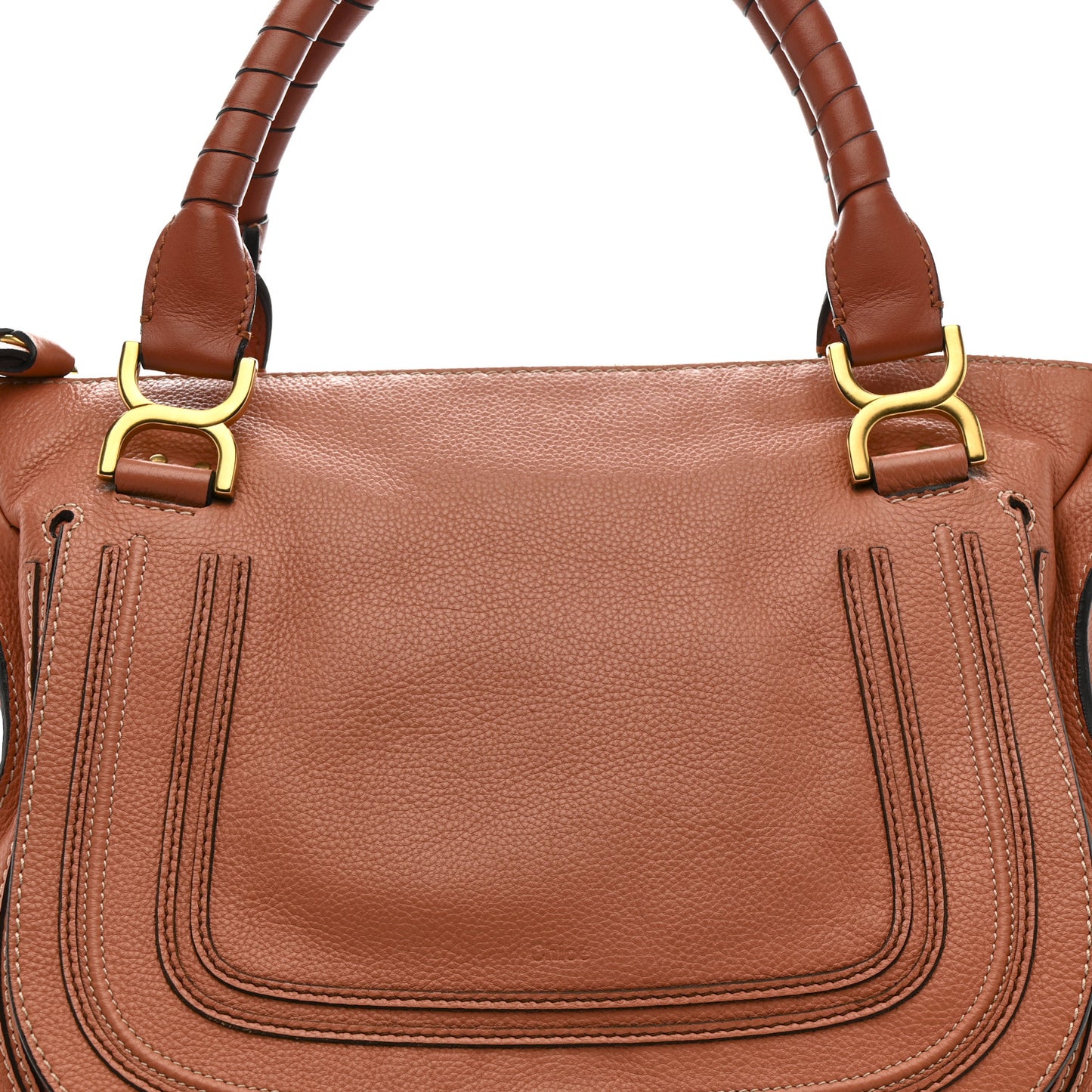 Calfskin Large Marcie Satchel Coral