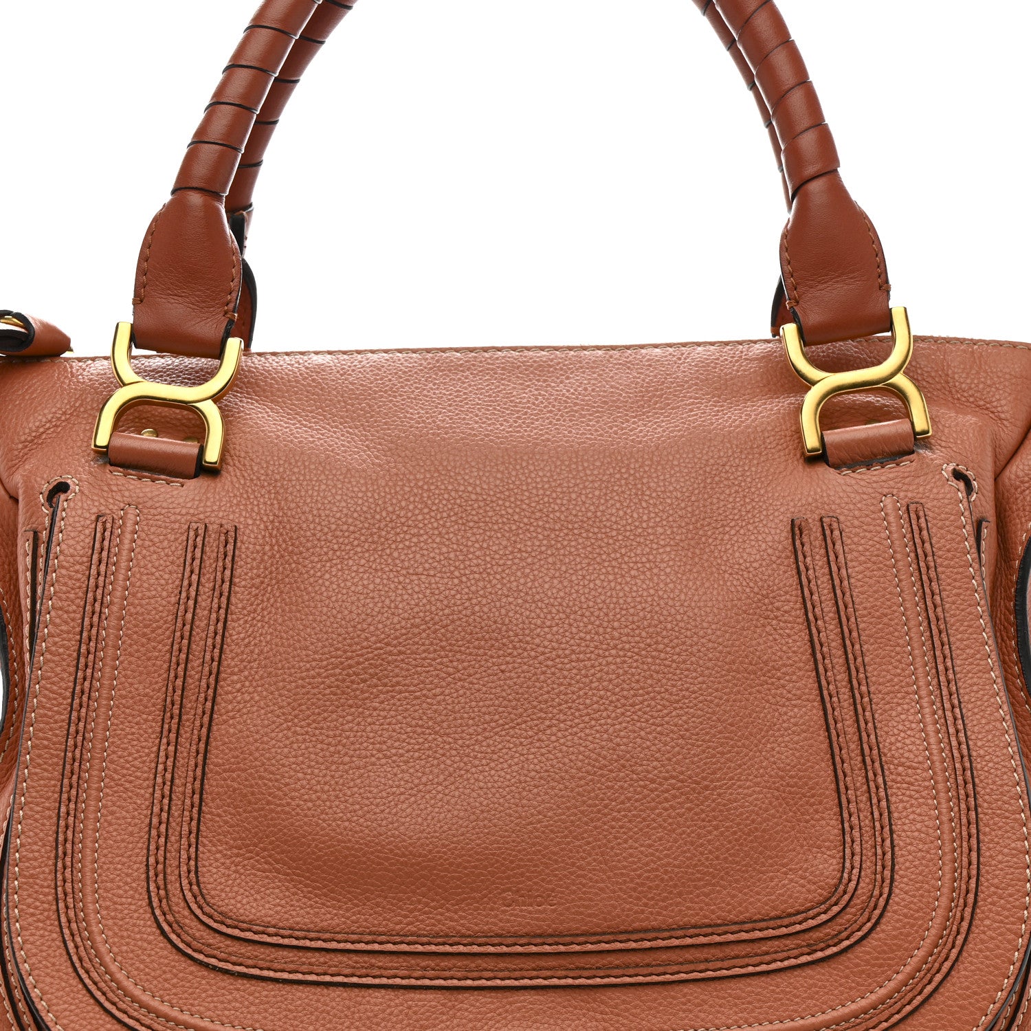 Chloe Calfskin Large Marcie Satchel Coral 8 of 14