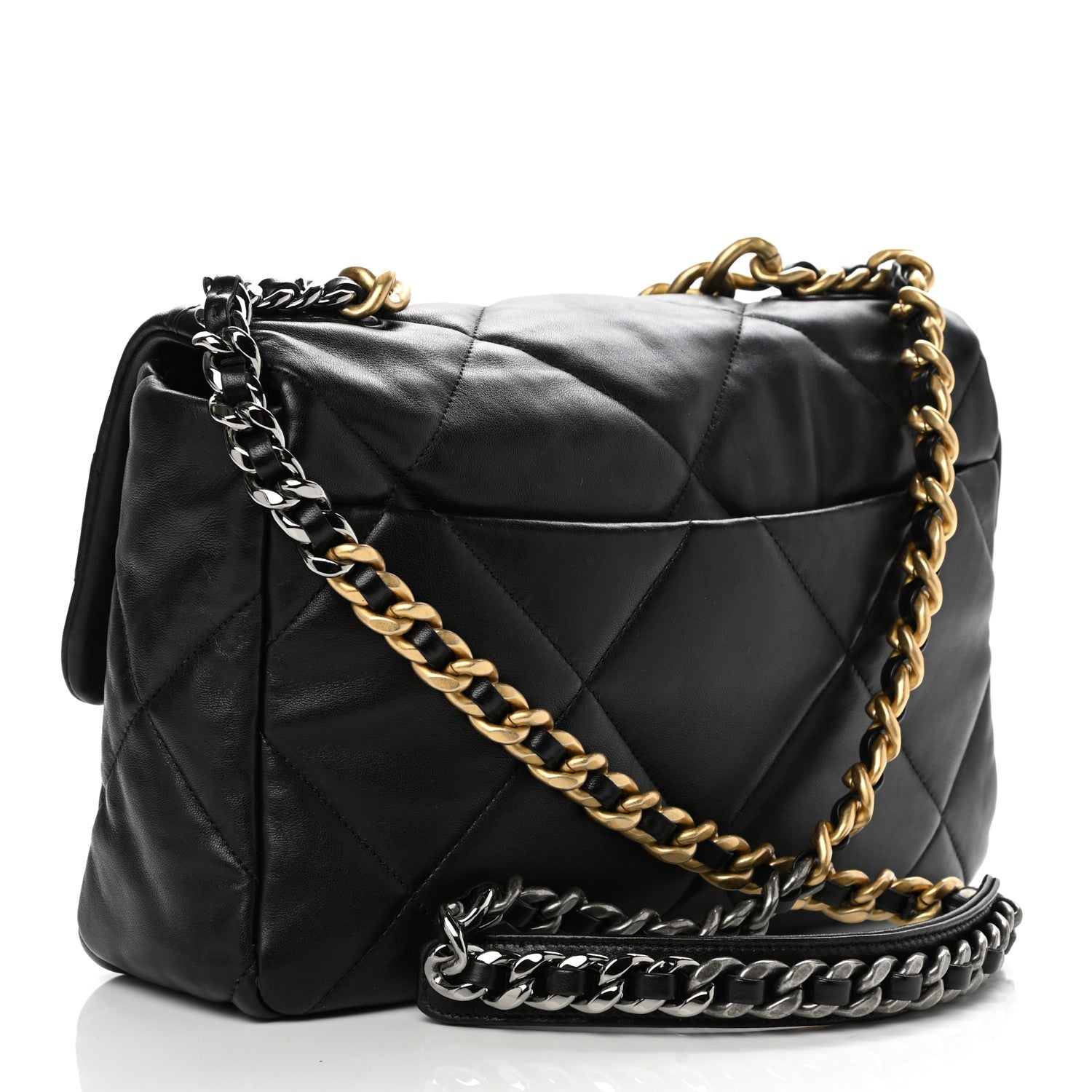 Chanel Lambskin Quilted Large Chanel 19 Flap Black 3 of 10