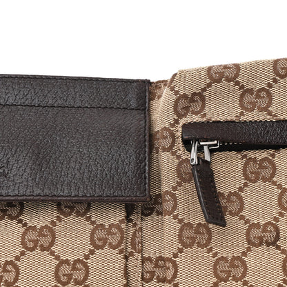 Gucci GG Monogram Double Pocket Belt Bag Dark Brown 8 of 10