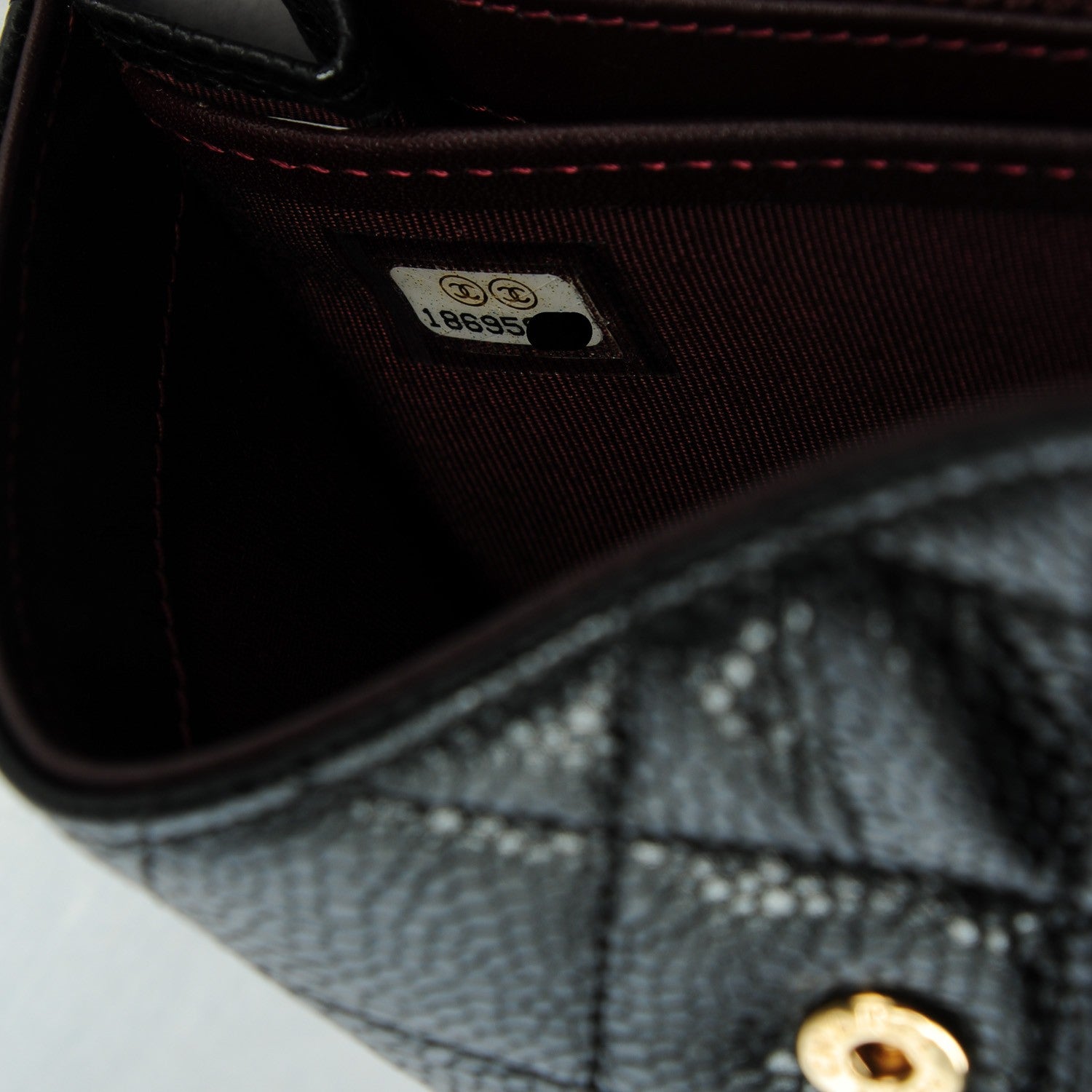 Chanel Caviar Quilted Large Gusset Flap Wallet Black 8 of 8