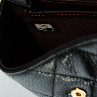 Chanel Caviar Quilted Large Gusset Flap Wallet Black 8 of 8