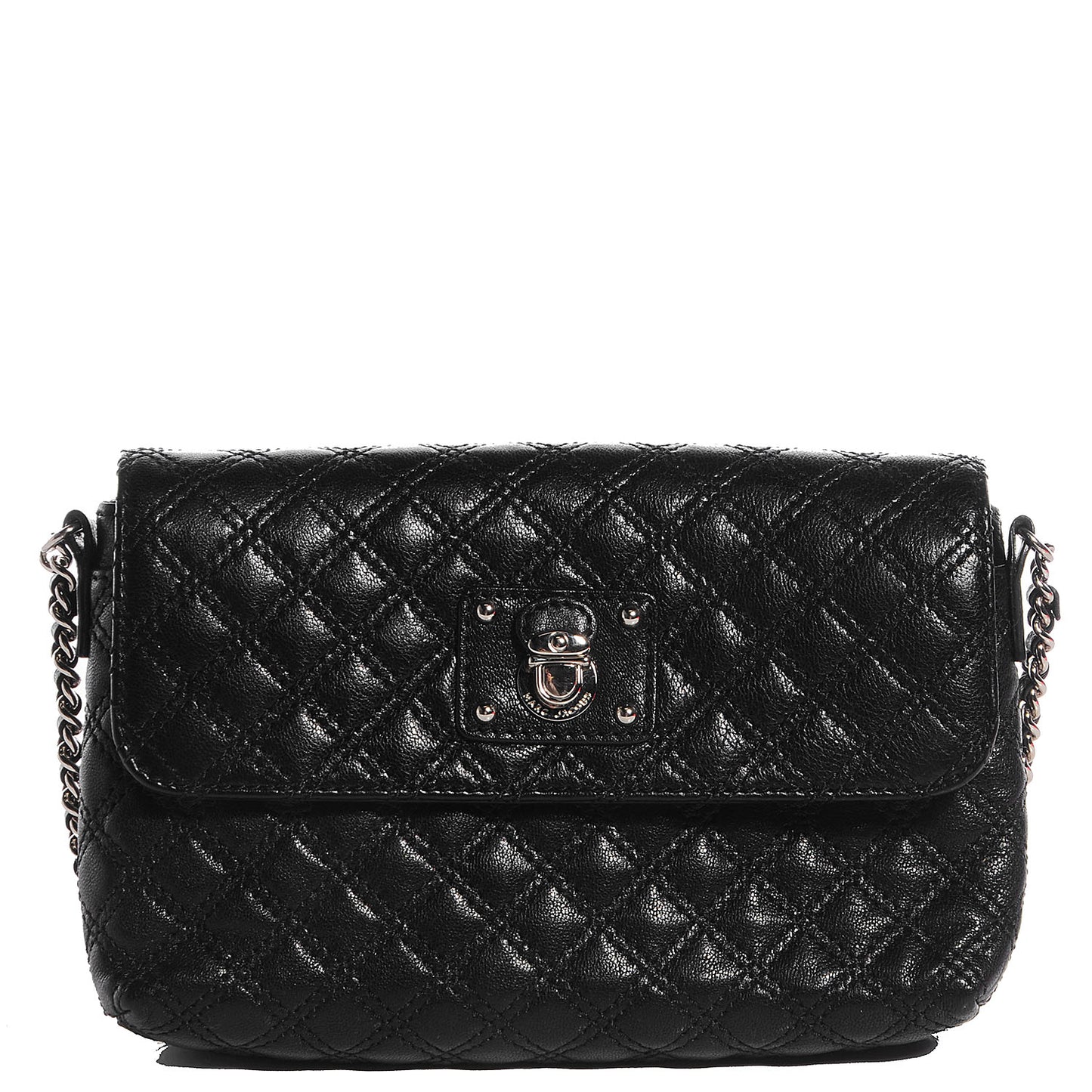 Quilted Lambskin Skinny Single Flap Black
