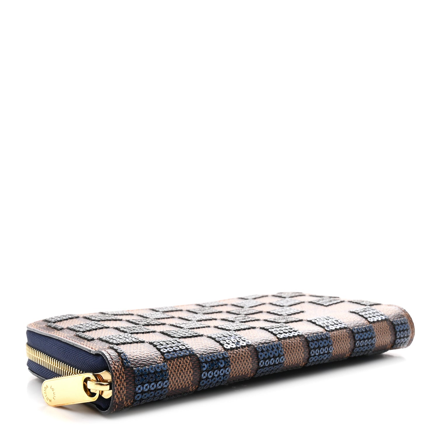 Louis Vuitton Damier Paillettes Zippy Wallet Blue 4 of 9