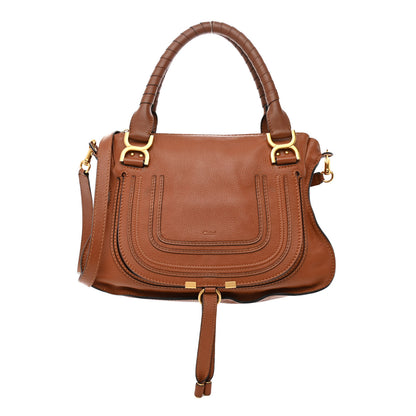 Chloe Calfskin Small Marcie Satchel Tan 1 of 15