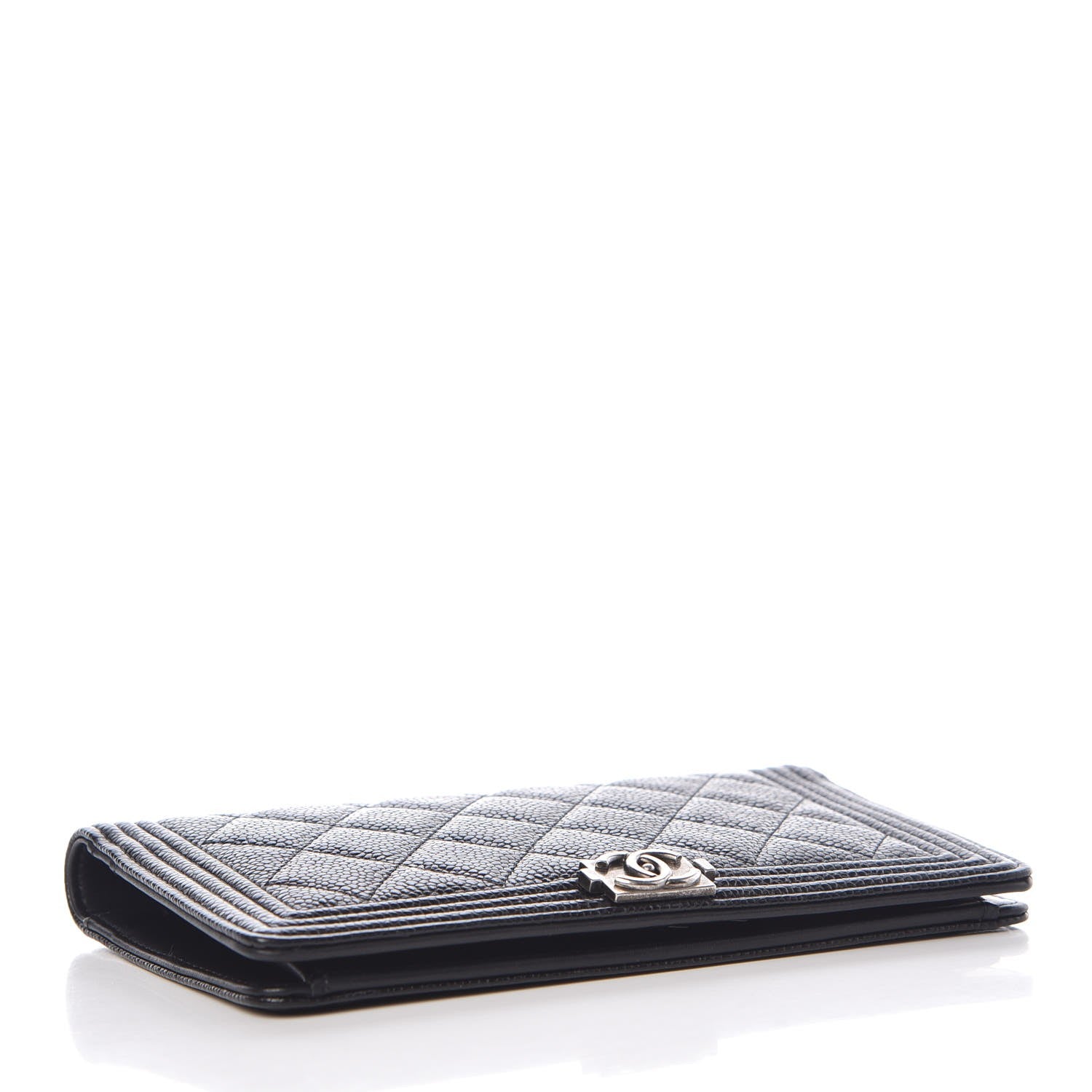 Chanel Caviar Quilted Boy Yen Wallet Black 4 of 9