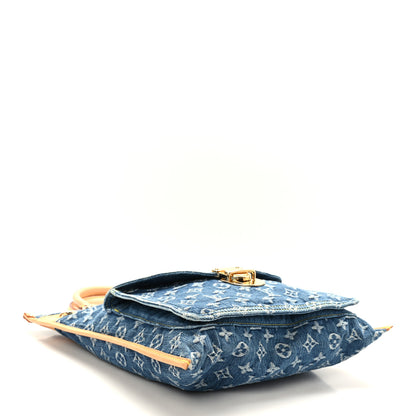 Louis Vuitton Monogram Denim Sac Plat Blue 4 of 9