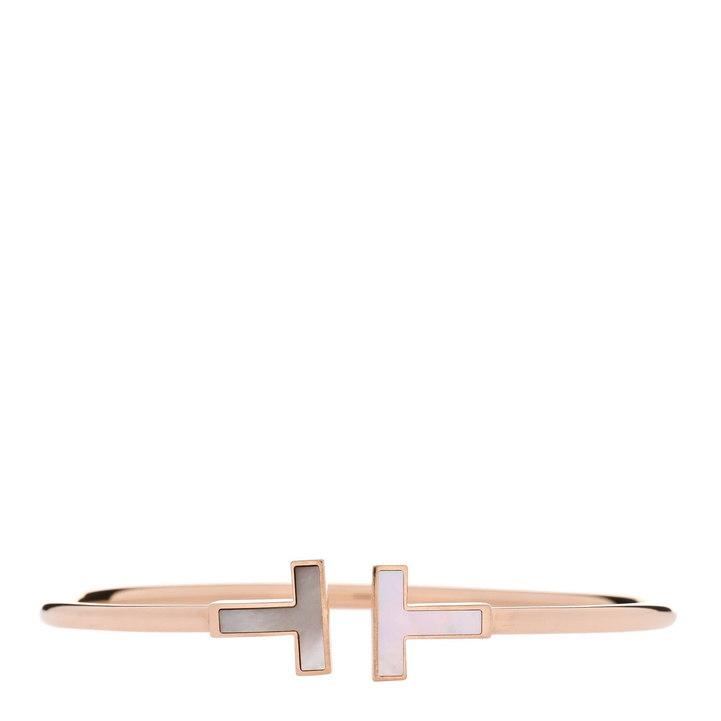 18K Rose Gold Mother of Pearl T Wire Bracelet