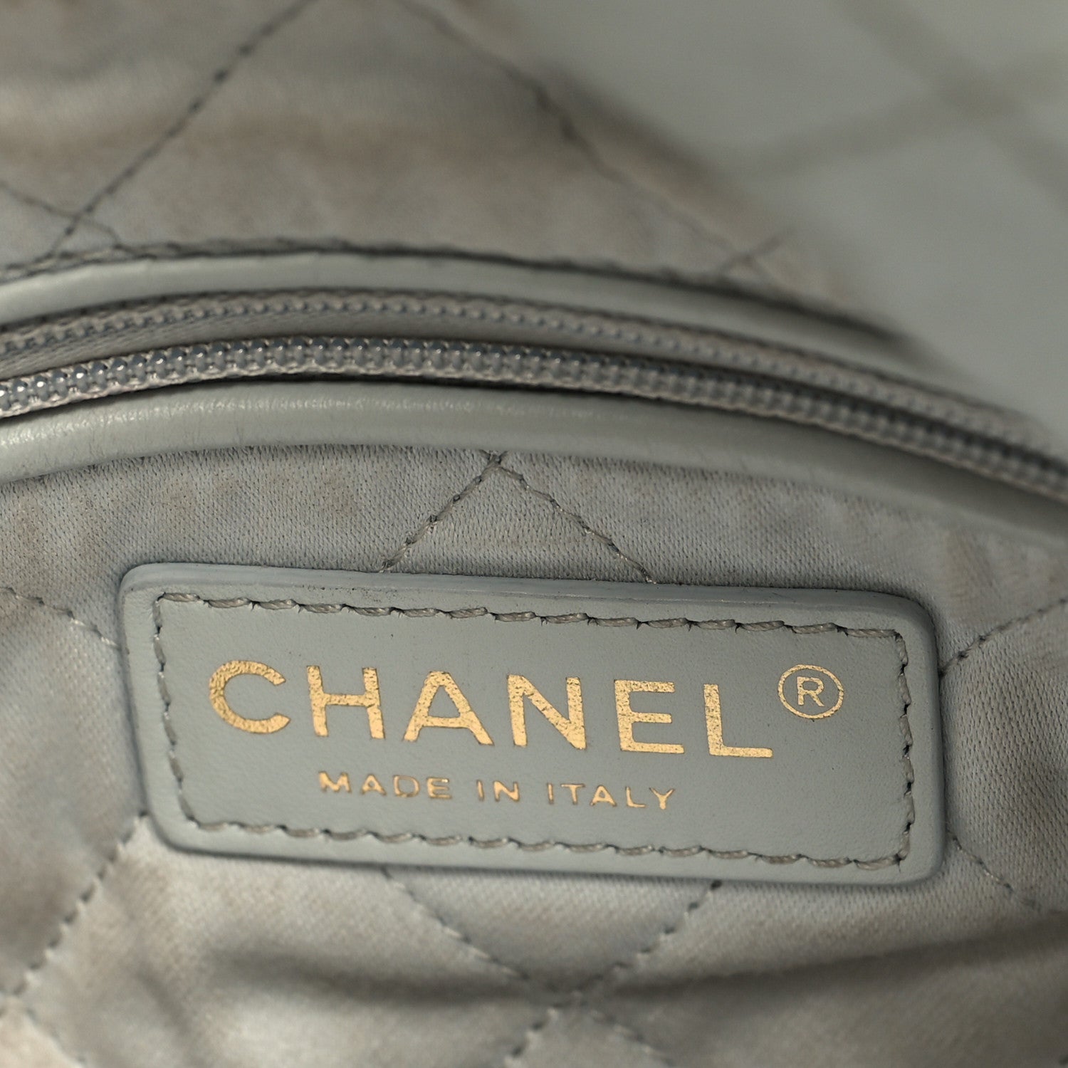Chanel Shiny Calfskin Quilted Small Chanel 22 Grey 8 of 14