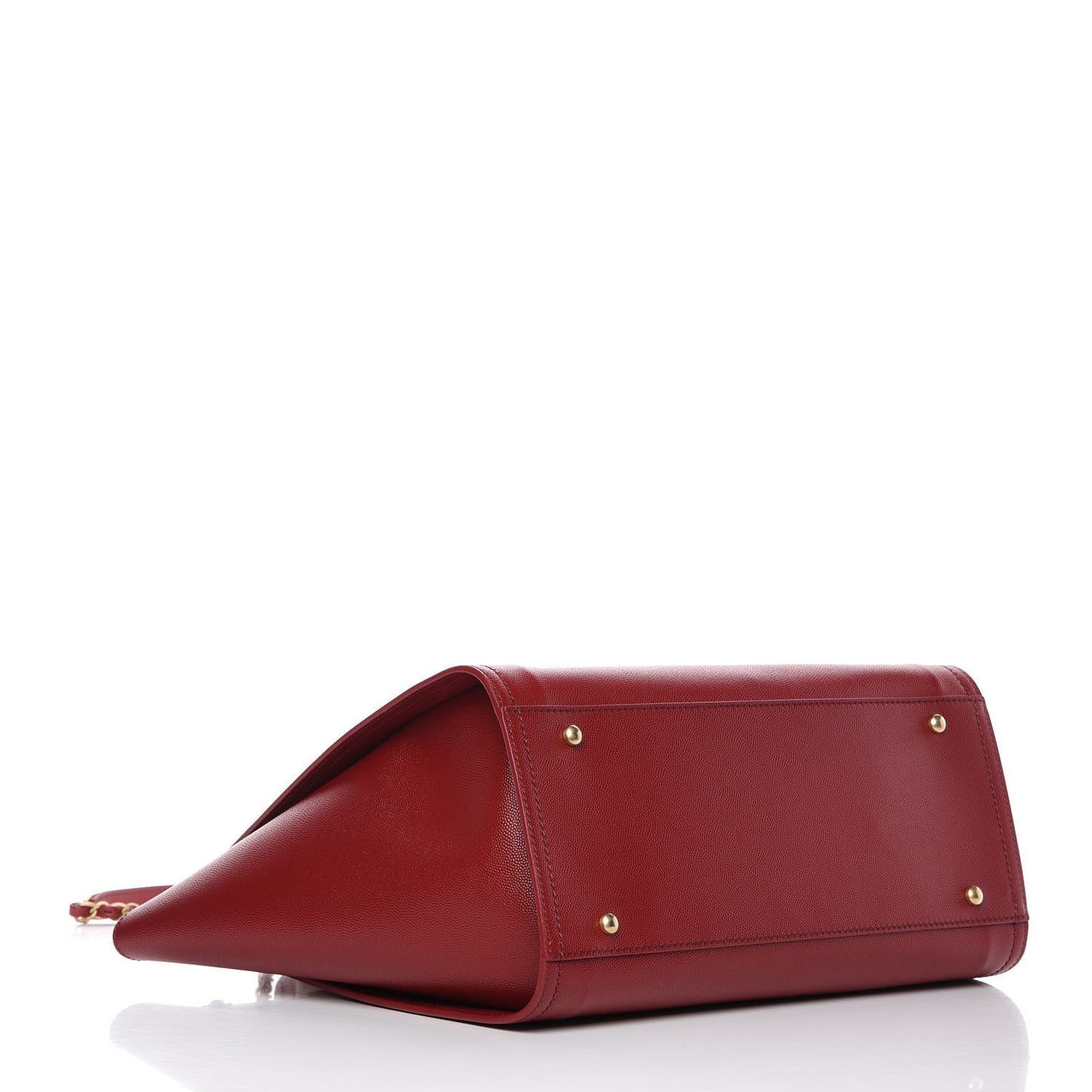 Caviar Small Studded Deauville Tote Red