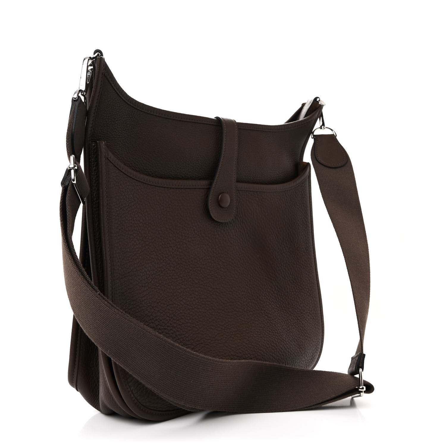 Hermes Taurillon Clemence Evelyne III GM Chocolate 3 of 11