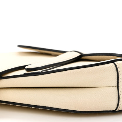 Christian Dior Grained Calfskin Mini Saddle Bag White 10 of 14