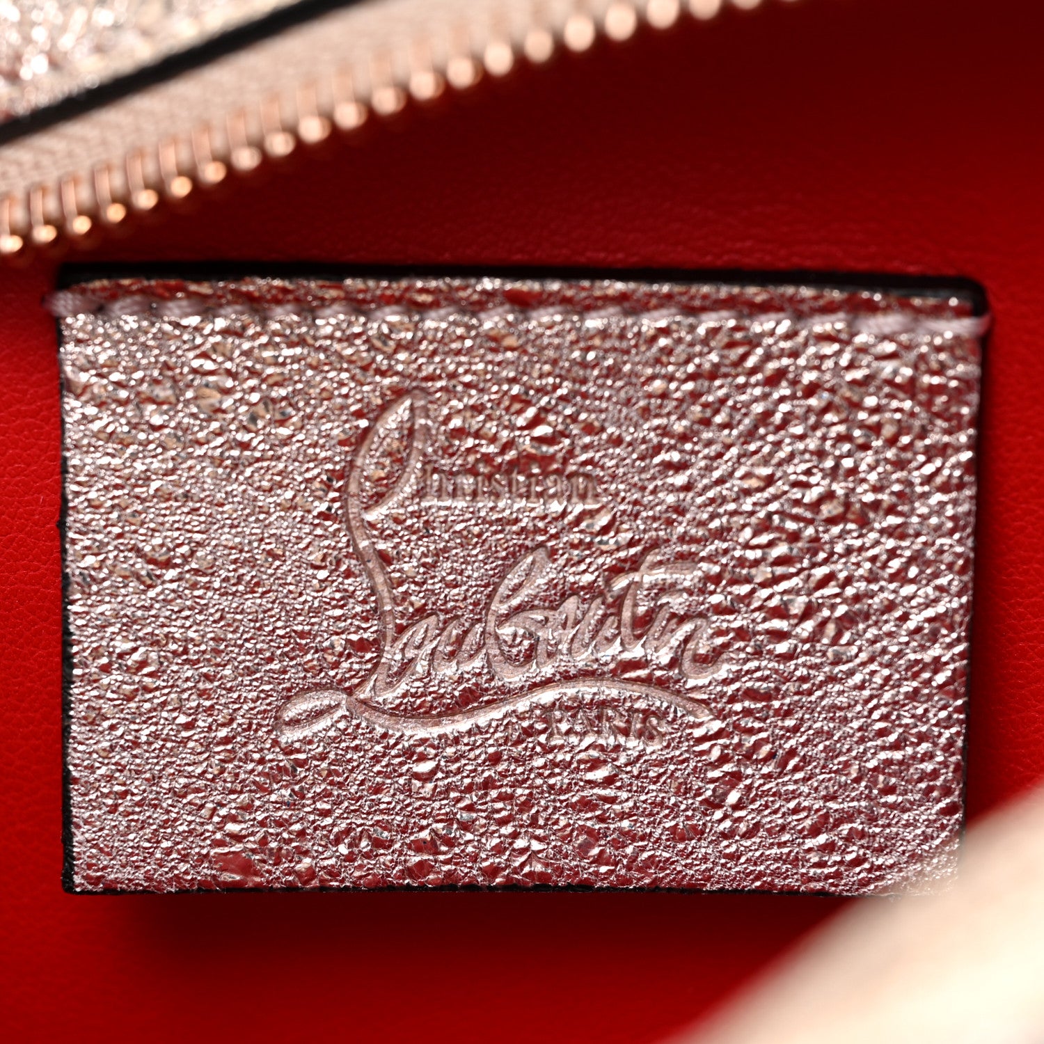 Christian Louboutin Metallic Crinkled Nappa Mini Rubylou Platine 5 of 8