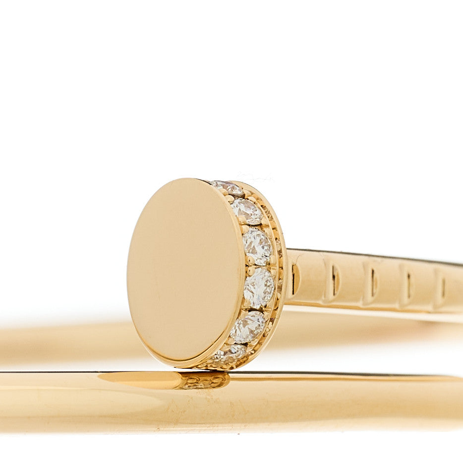 18K Yellow Gold Diamond Small Juste Un Clou Bracelet 18