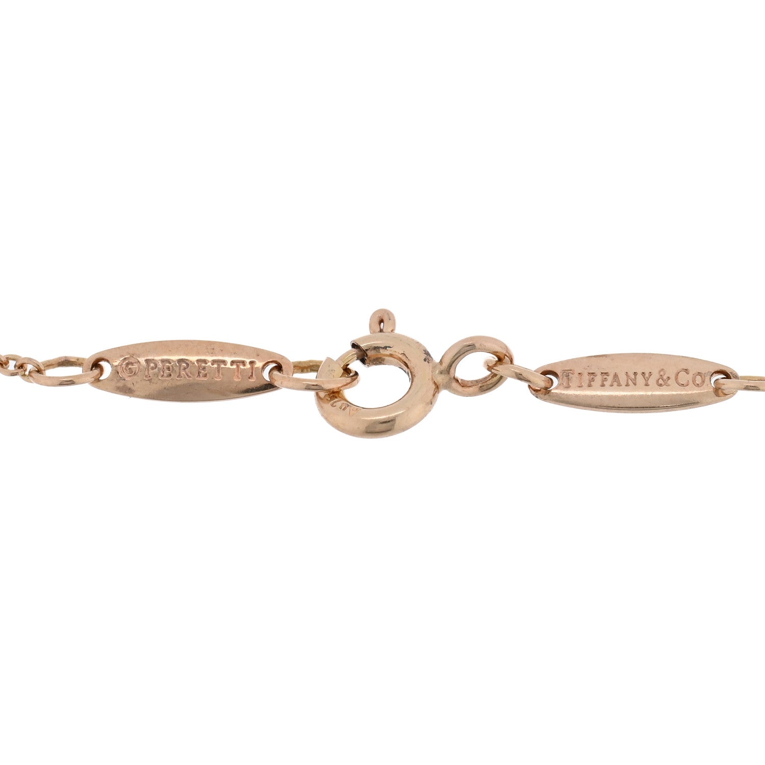 Tiffany 18K Rose Gold Diamond .15ctw Elsa Peretti Diamonds by the Yard Station Bracelet 3 of 4