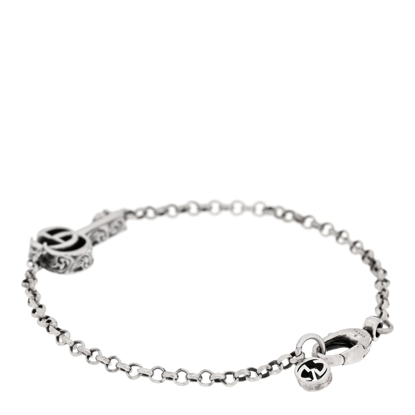 Sterling Silver Double G Key Bracelet