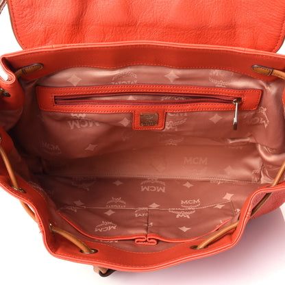 MCM Calfskin Ottomar Monogram Shoulder Bag Hot Coral 4 of 9