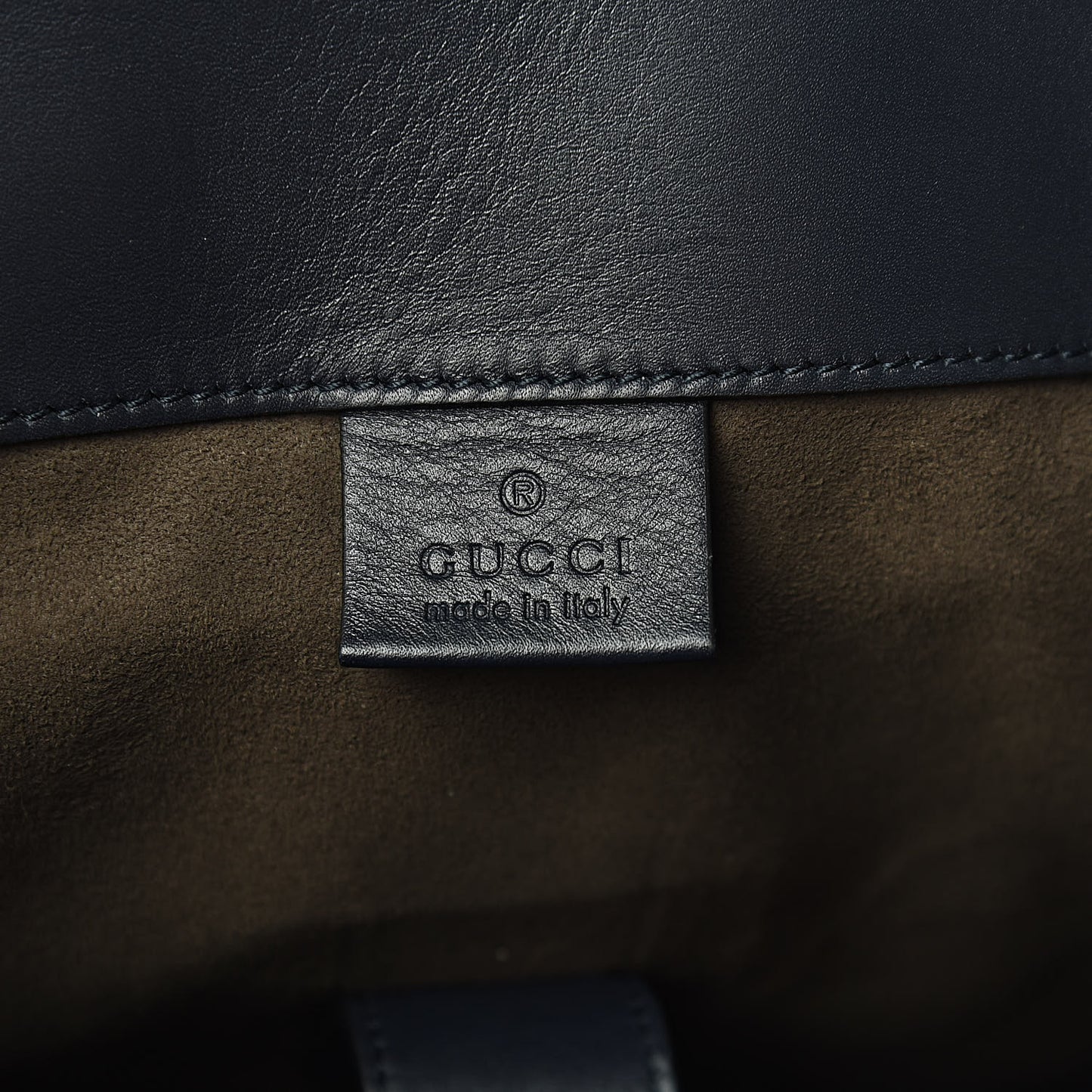 Guccissima Signature Double Buckle Backpack Blue