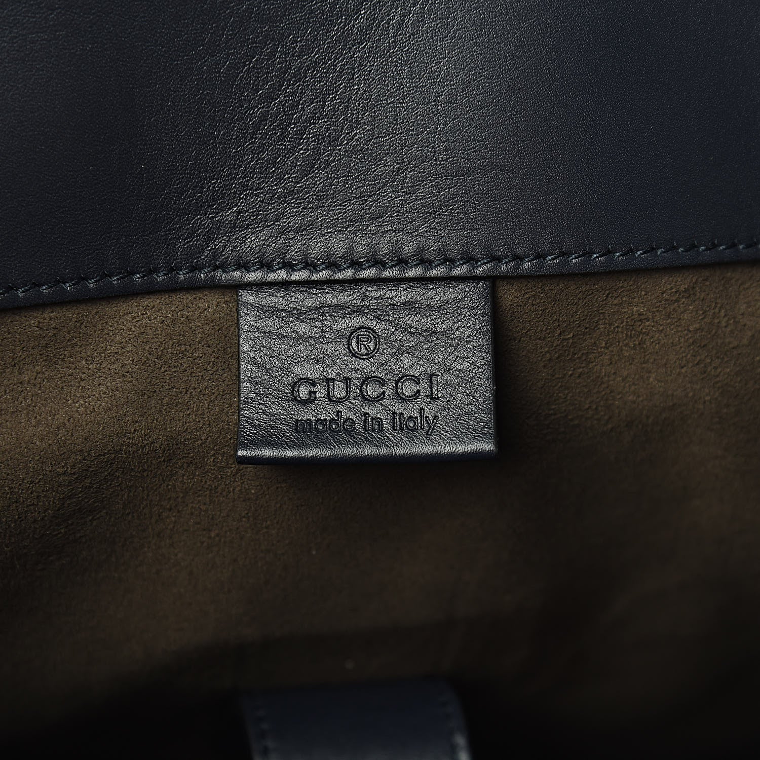 Gucci Guccissima Signature Double Buckle Backpack Blue 6 of 10
