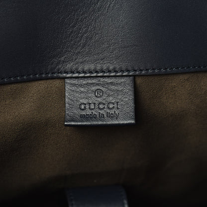 Gucci Guccissima Signature Double Buckle Backpack Blue 6 of 10