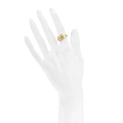 Tiffany 18K Yellow Gold Diamond Signature X Ring 49 4.75 2 of 5