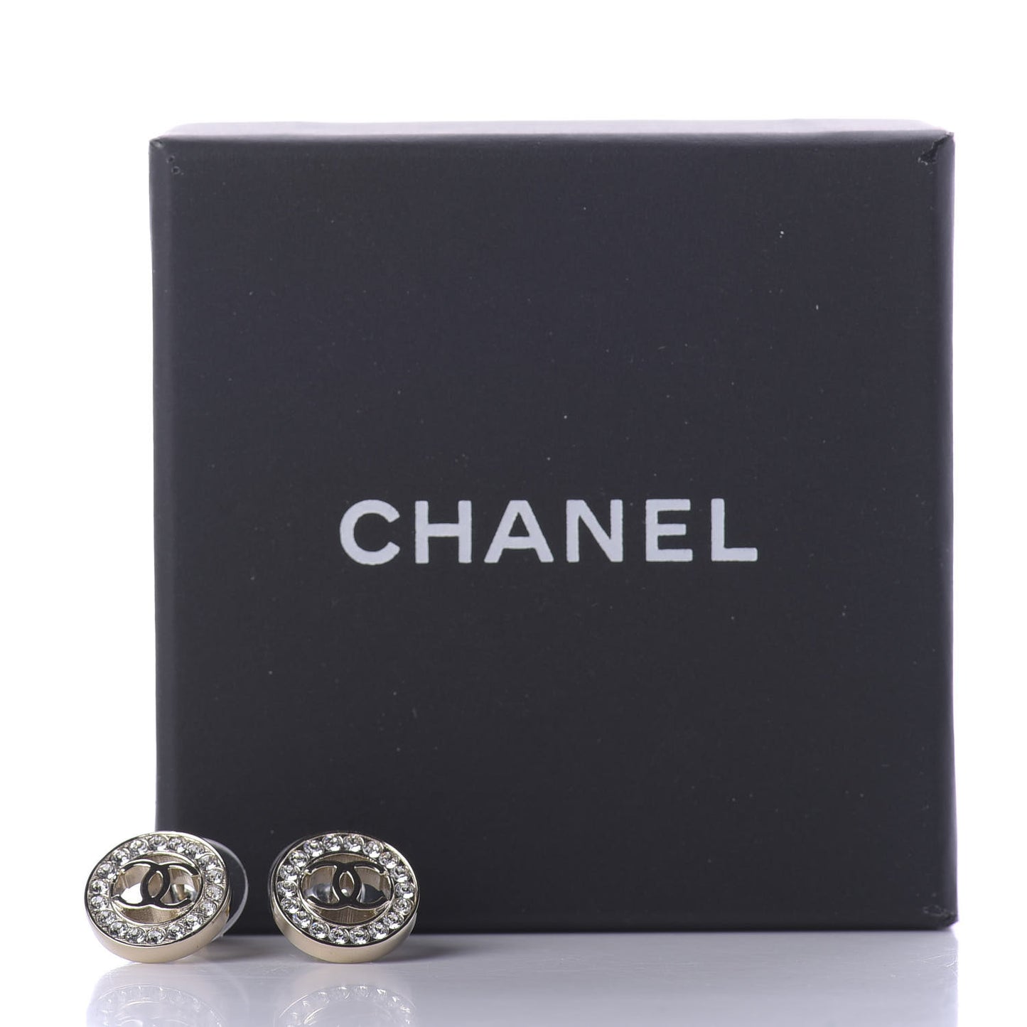 Metal Crystal Bow-tiful CC Earrings Gold