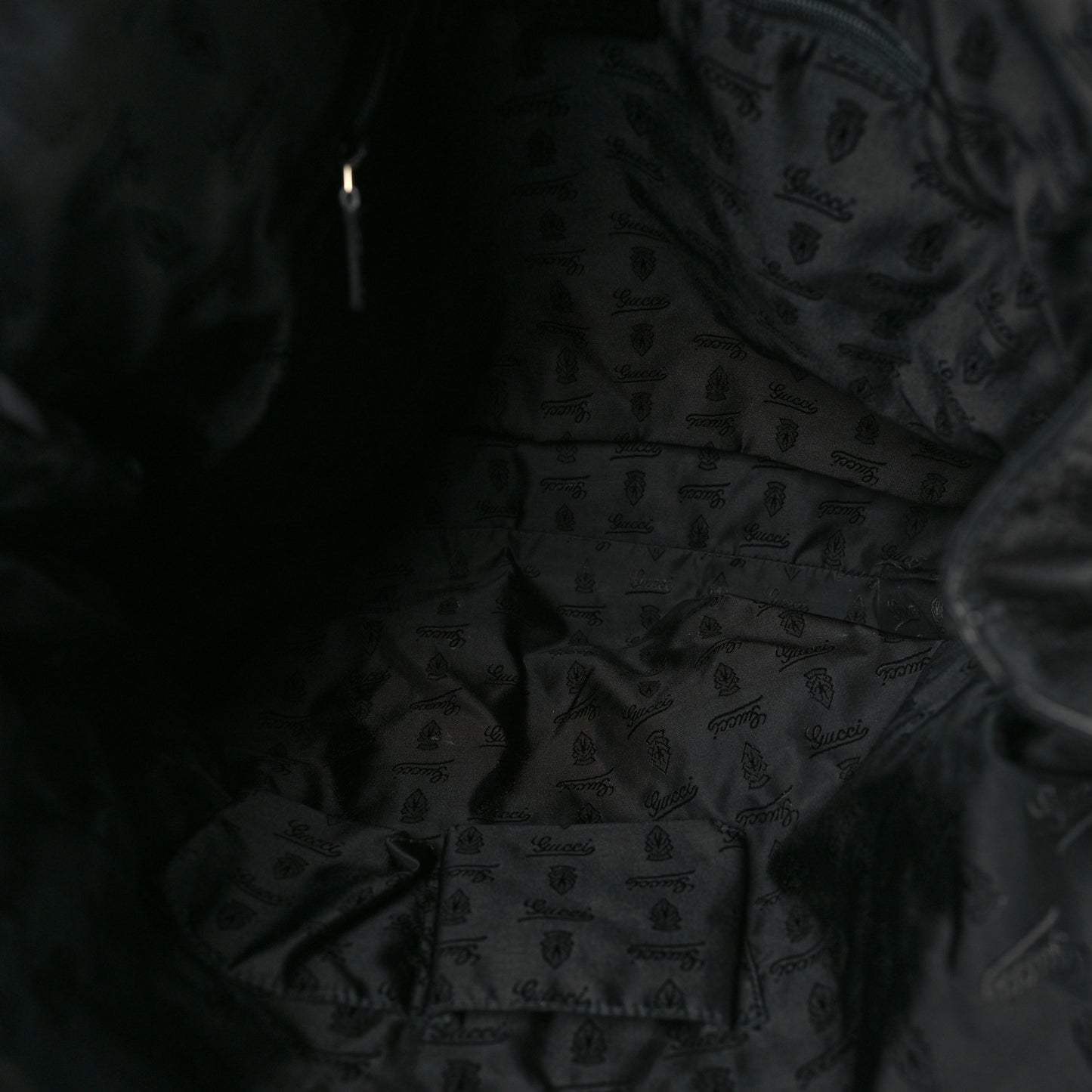 Guccissima Large Full Moon Tote Black
