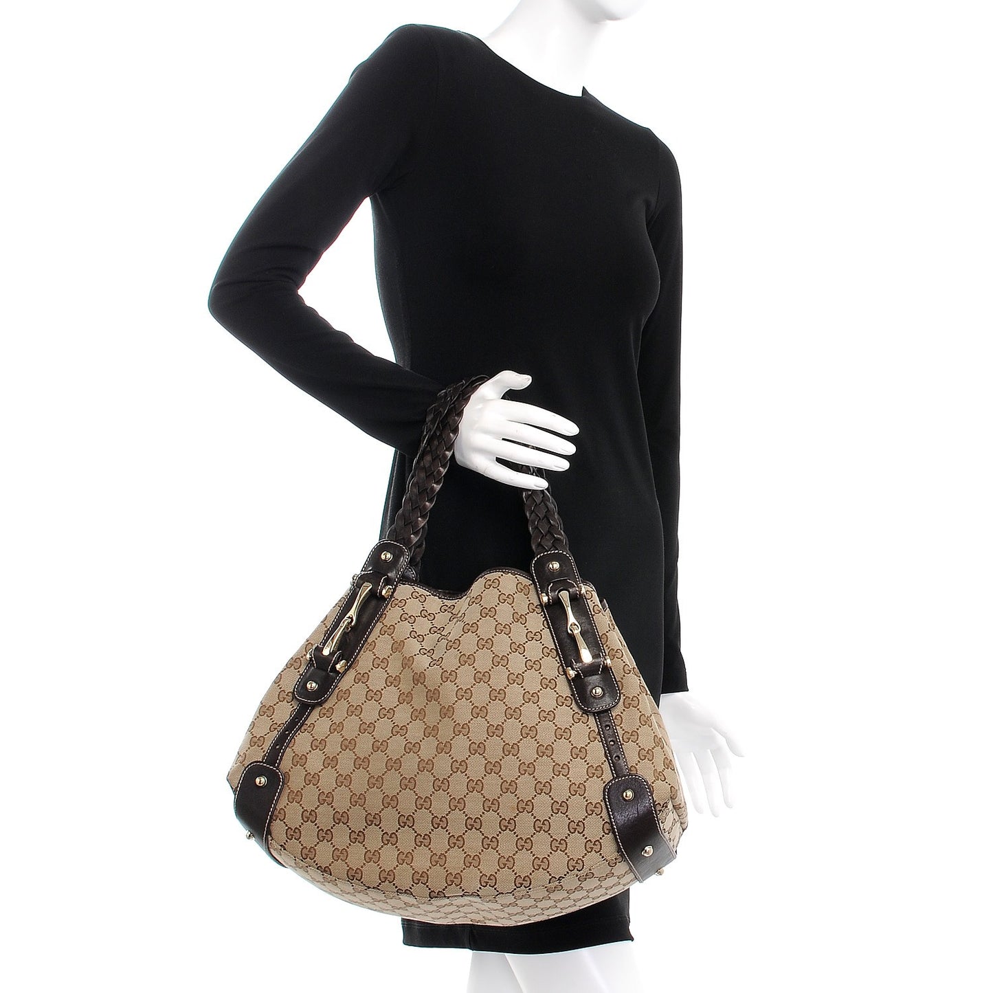 Monogram Medium Pelham Shoulder Bag Dark Brown