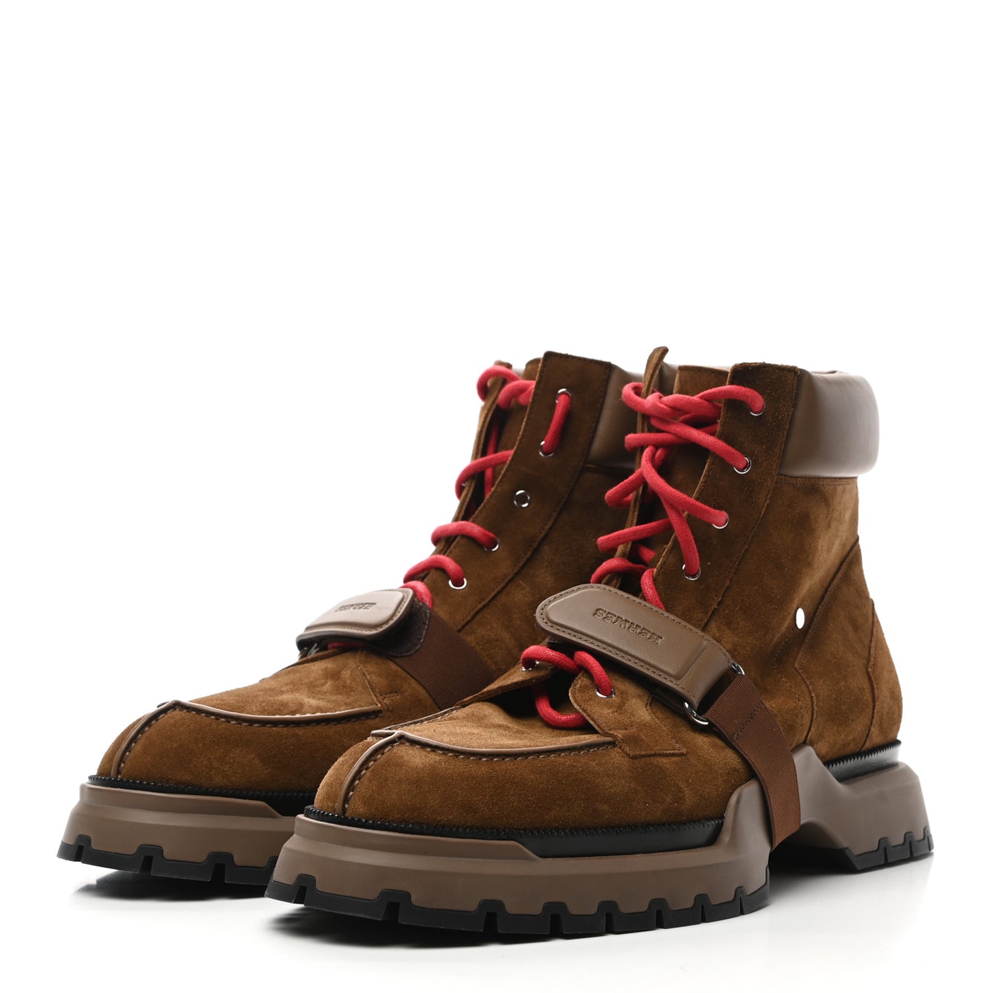 Suede Calfskin Mens Bradley Ankle Boot 44 Brun Fume
