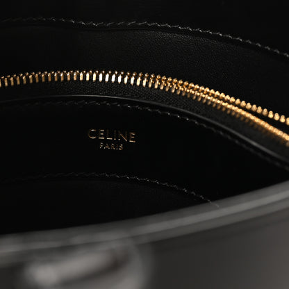 Celine Shiny Calfskin Triomphe Bucket Bag Black 6 of 10