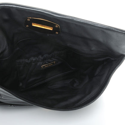 Miu Miu Nappa Quilted Studded Flap Clutch Black 6 of 8