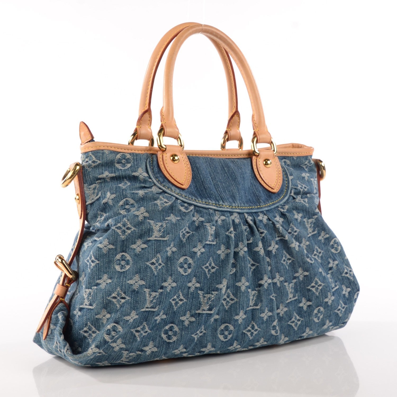 Louis Vuitton Denim Neo Cabby MM Blue 3 of 9