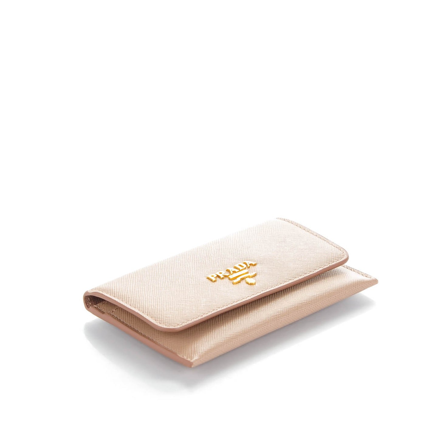 Saffiano Metal Flap Card Holder Cammeo