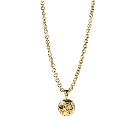 Chanel CC Pendant Necklace Gold 1 of 7