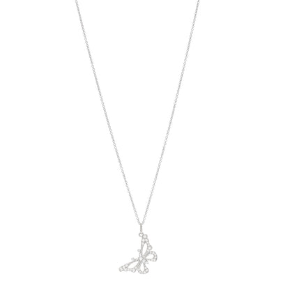 Tiffany Platinum Diamond Enchant Butterfly Necklace 1 of 6