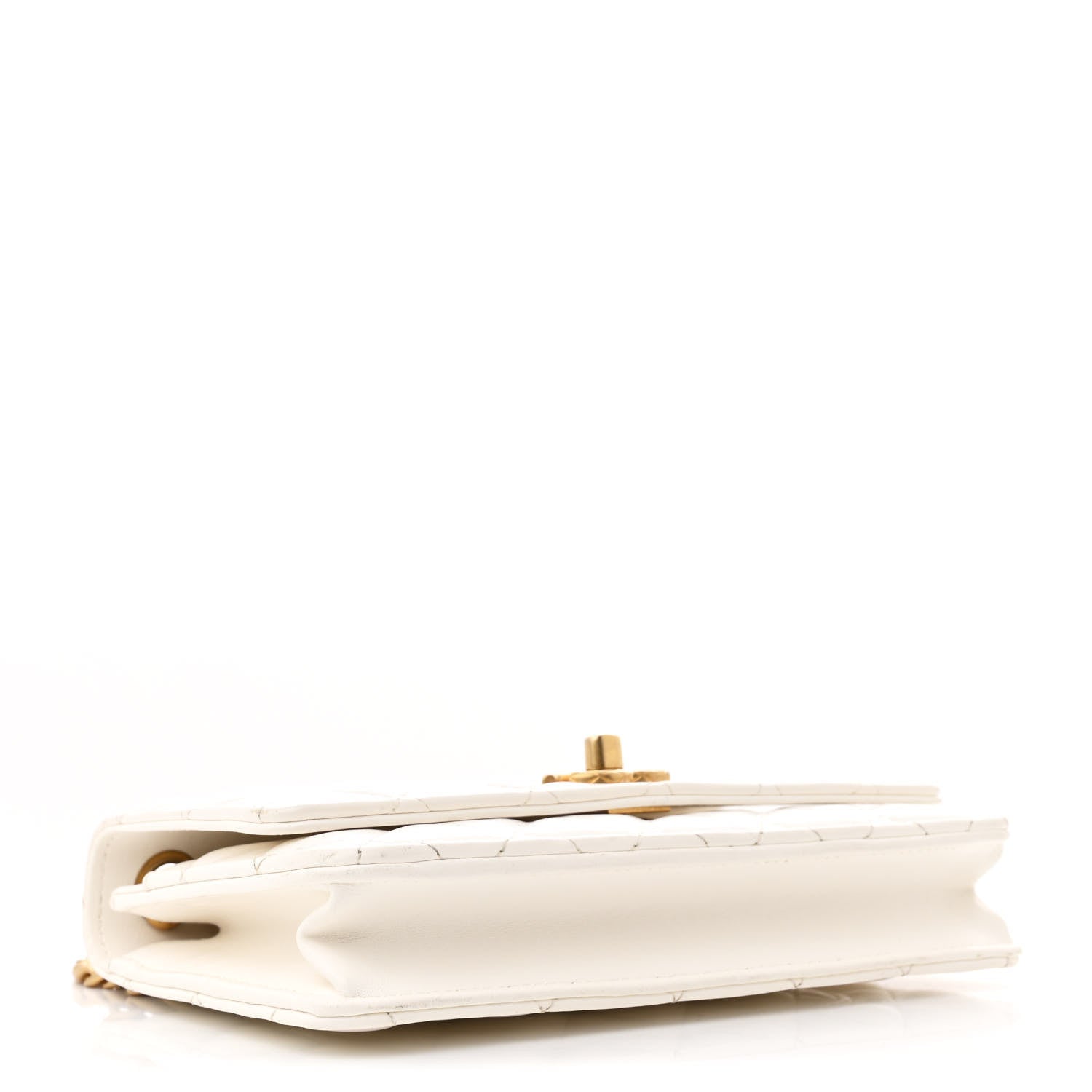 Chanel Lambskin Quilted Pillow Crush Wallet On Chain WOC White 4 of 13
