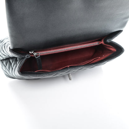 Chanel Caviar Quilted Medium Coco Handle Flap Black 5 of 7