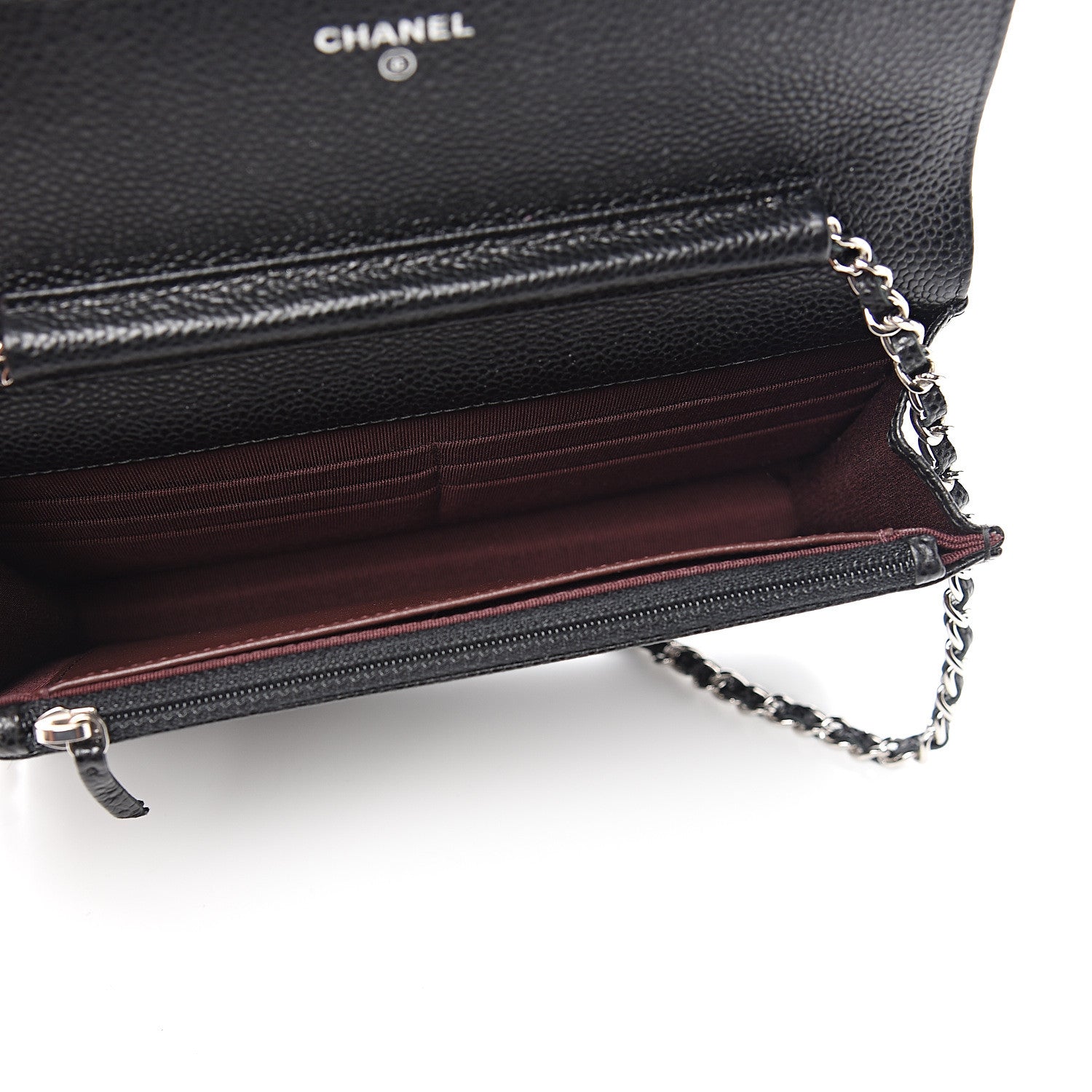 Chanel Caviar Quilted Wallet On Chain WOC Black 4 of 11